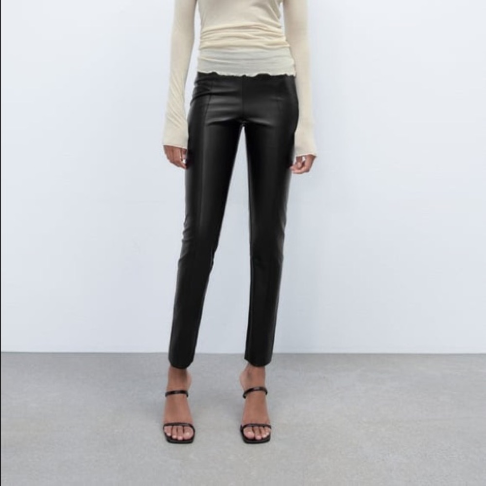NWT Zara Faux Leather Leggings